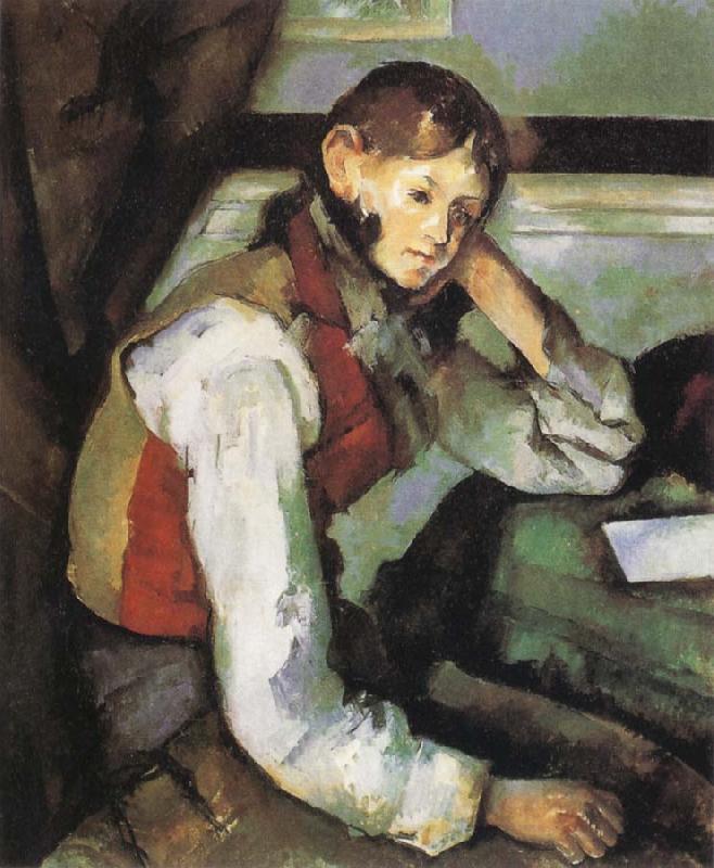 Paul Cezanne Boy with a Red Waistcoat oil painting image